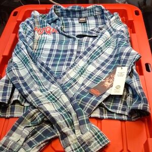 Plaid Button Down Junior Long Sleeze Stranger Things Netflex Shirt